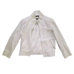Les Copains Two Piece Italian Linen Moto Jacket W/ Top Size 40